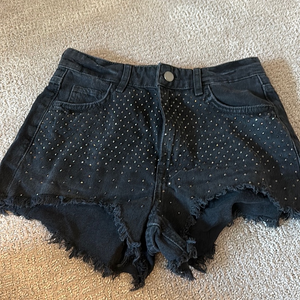 Zara sparkle shorts